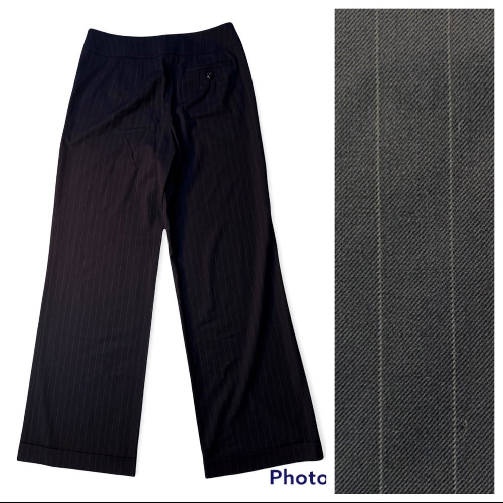 Talbots Collection 4 Black Wool Blend Pinstripe Pants